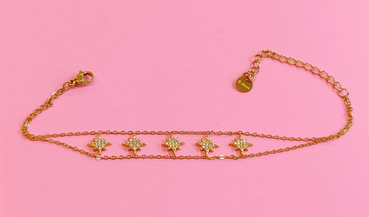 Bracelet doré étoiles