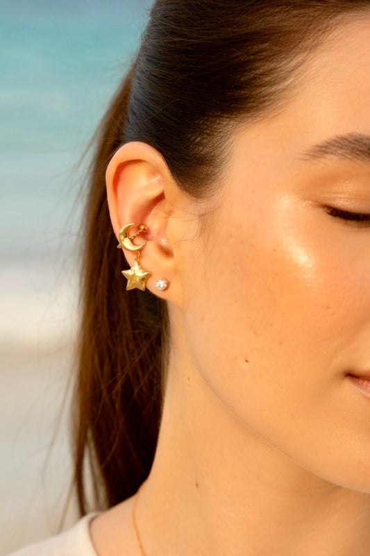 Faux piercing doré oreille