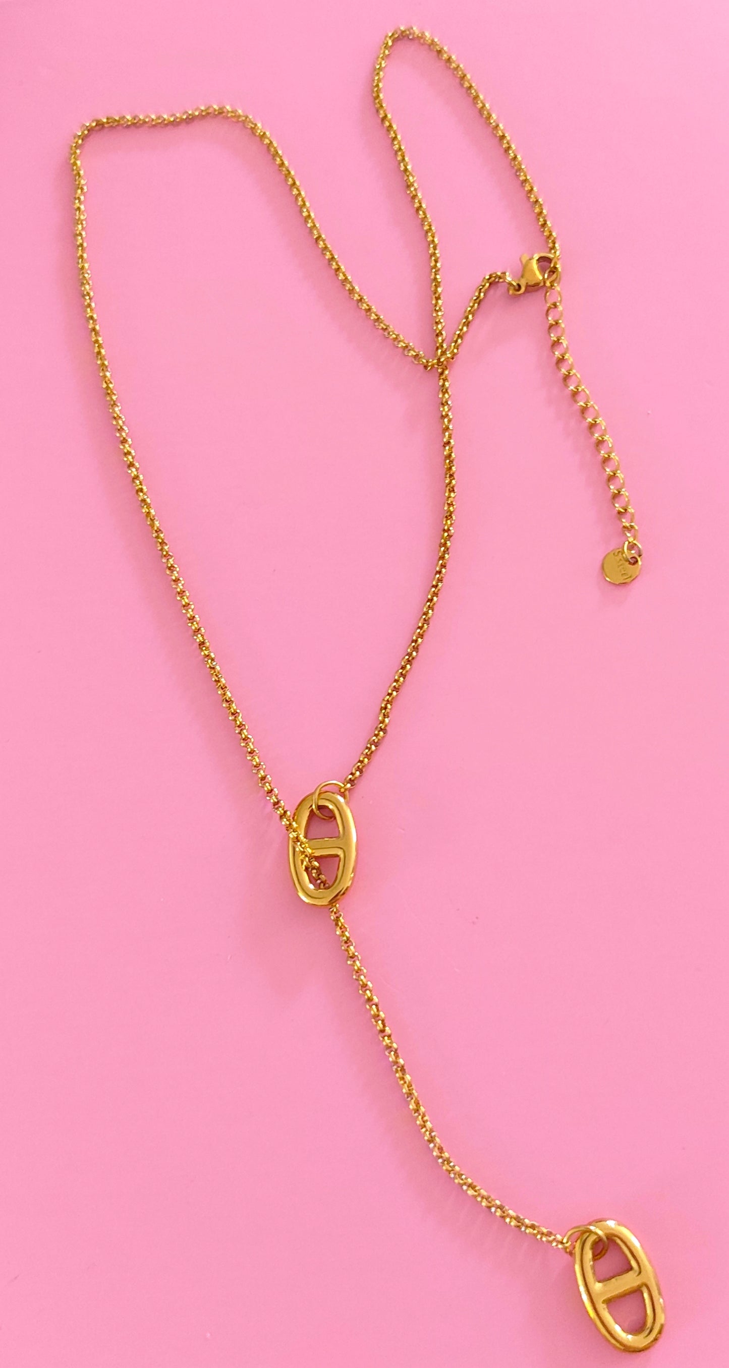 Collier mailles marine