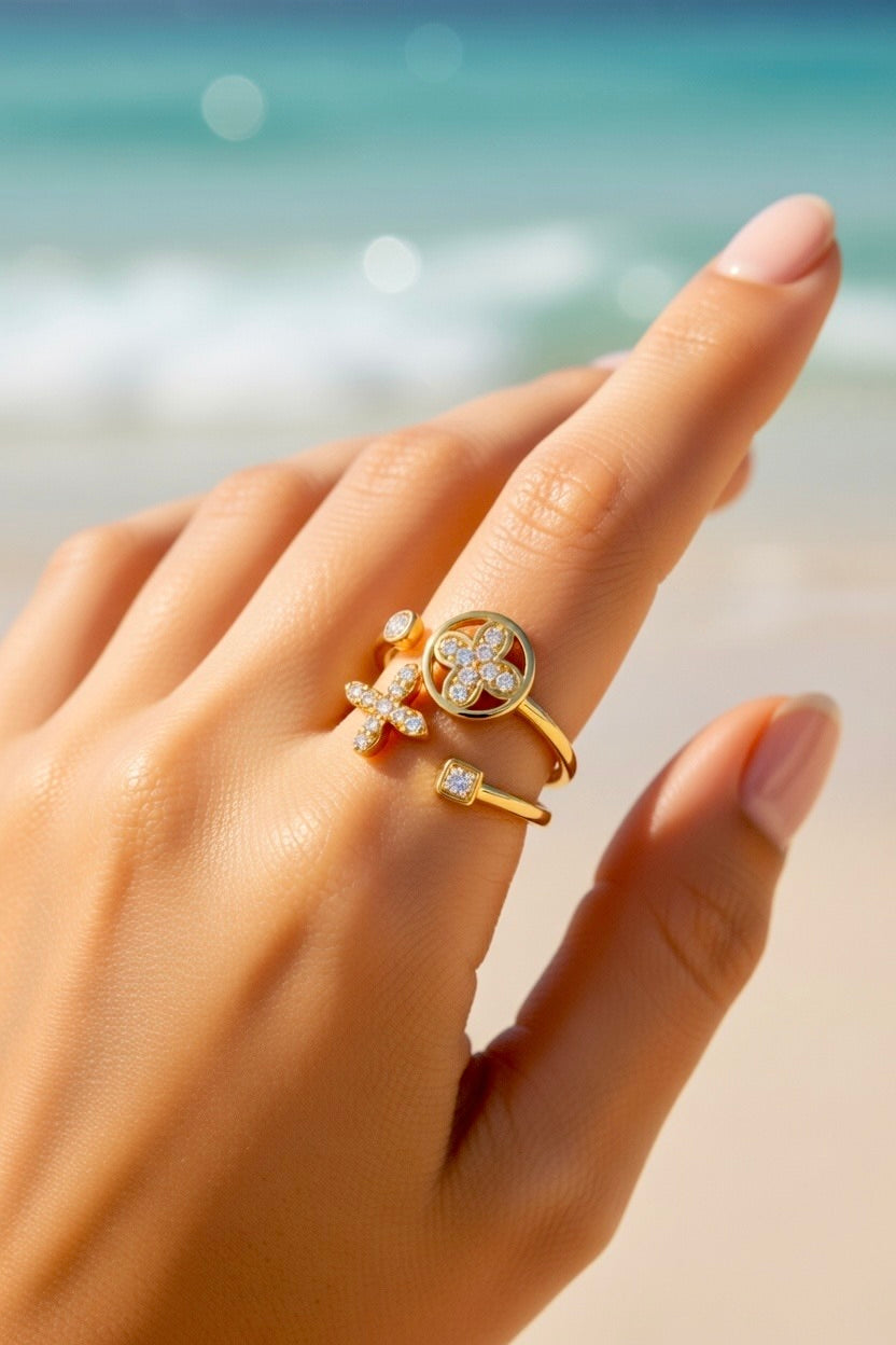 Bague dorée tendance