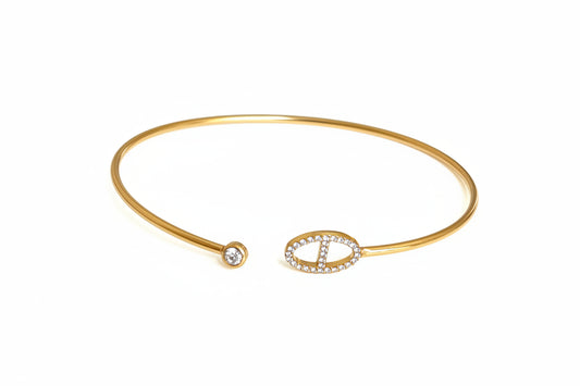 Jonc doré maille marine