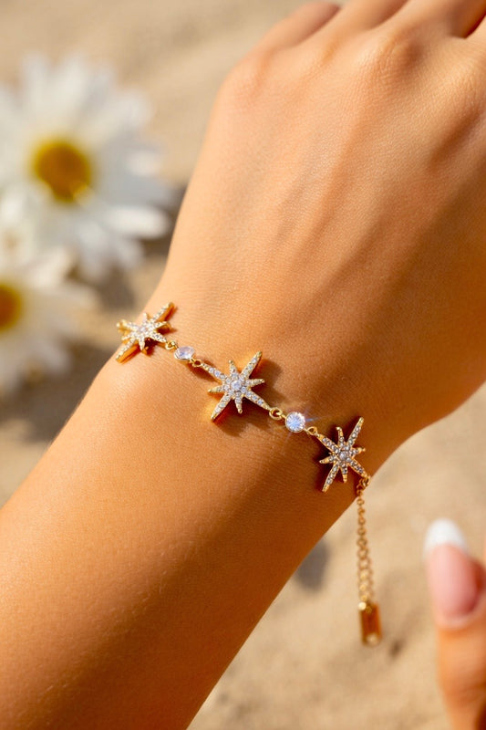 Bracelet doré étoiles