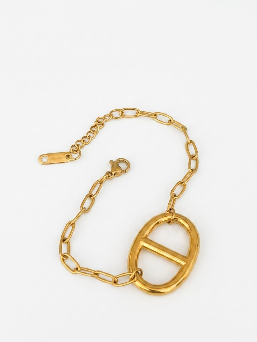 Bracelet doré maille marine