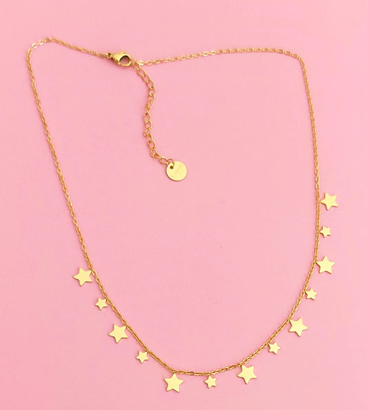 Collier doré étoiles