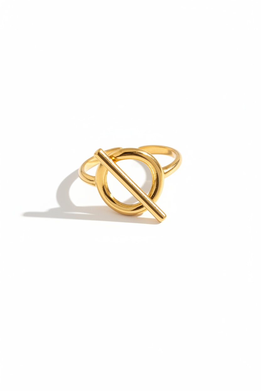 Bague dorée toggle