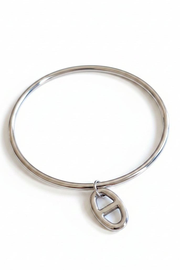 Jonc argenté maille marine