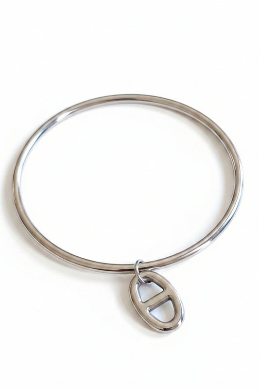 Jonc argenté maille marine