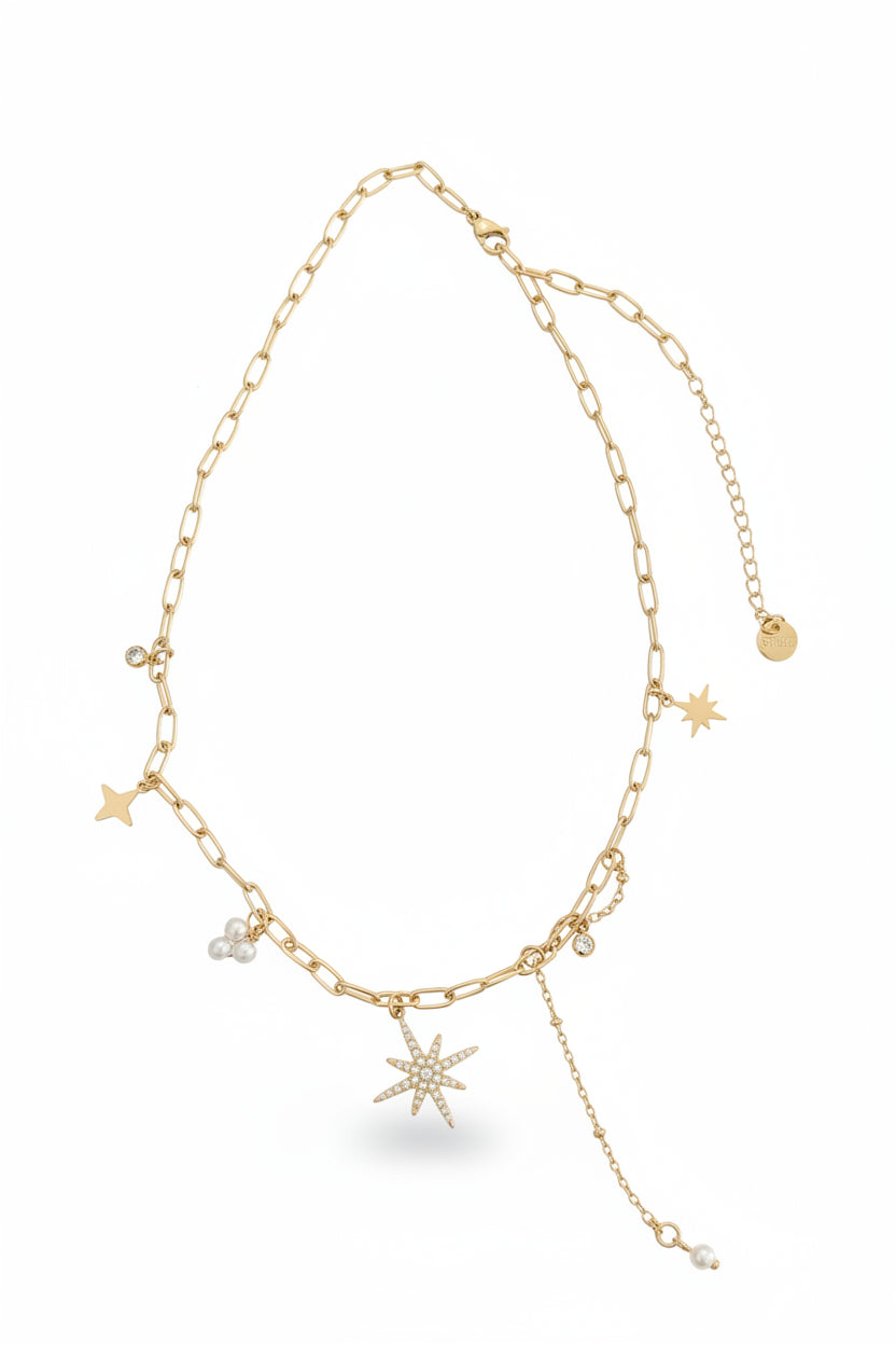 Collier doré étoiles