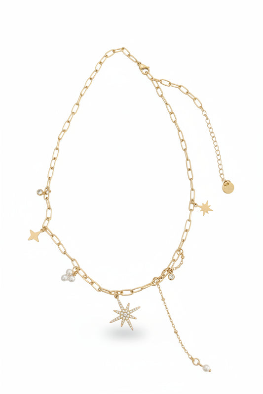 Collier doré étoiles