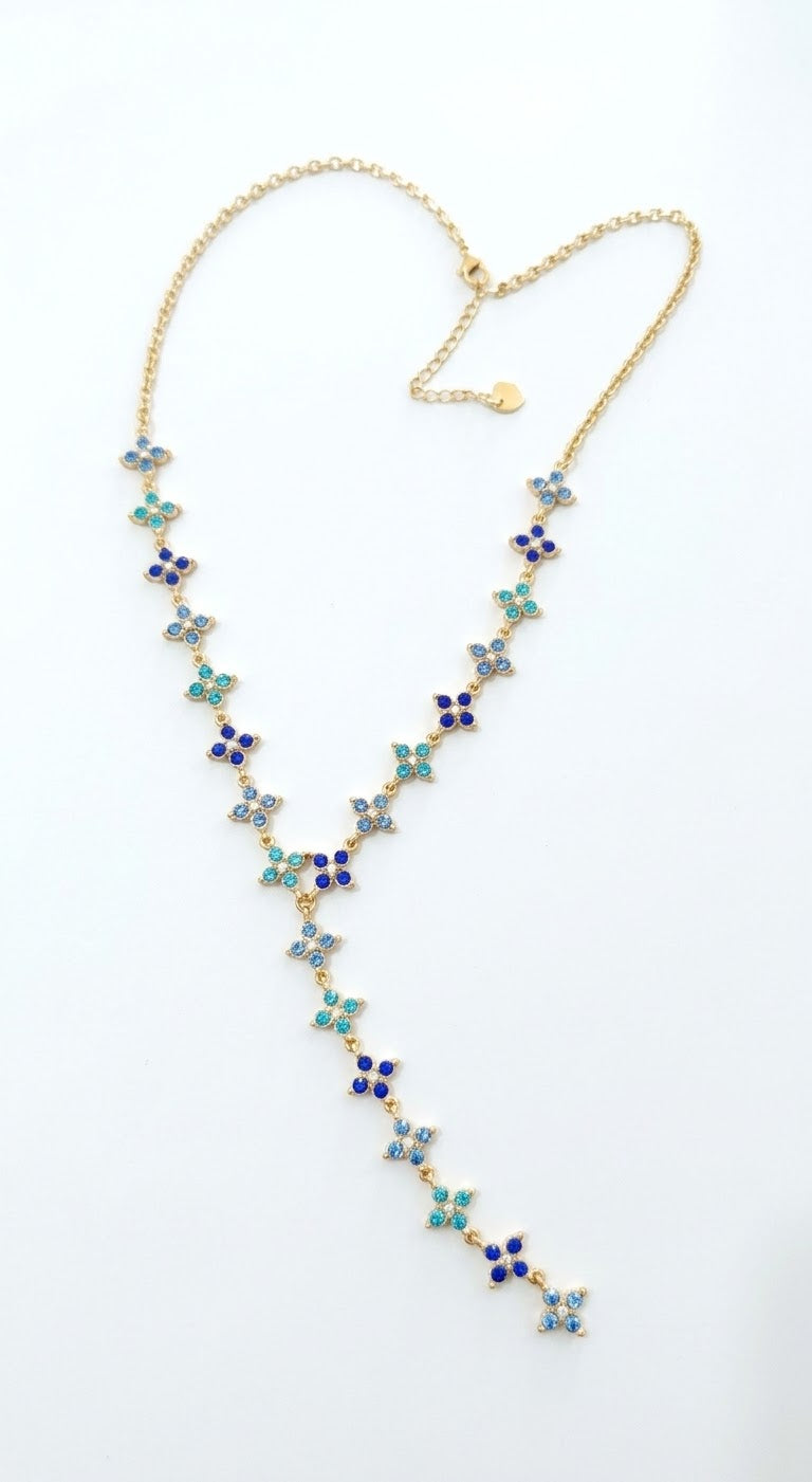Collier doré fleurs