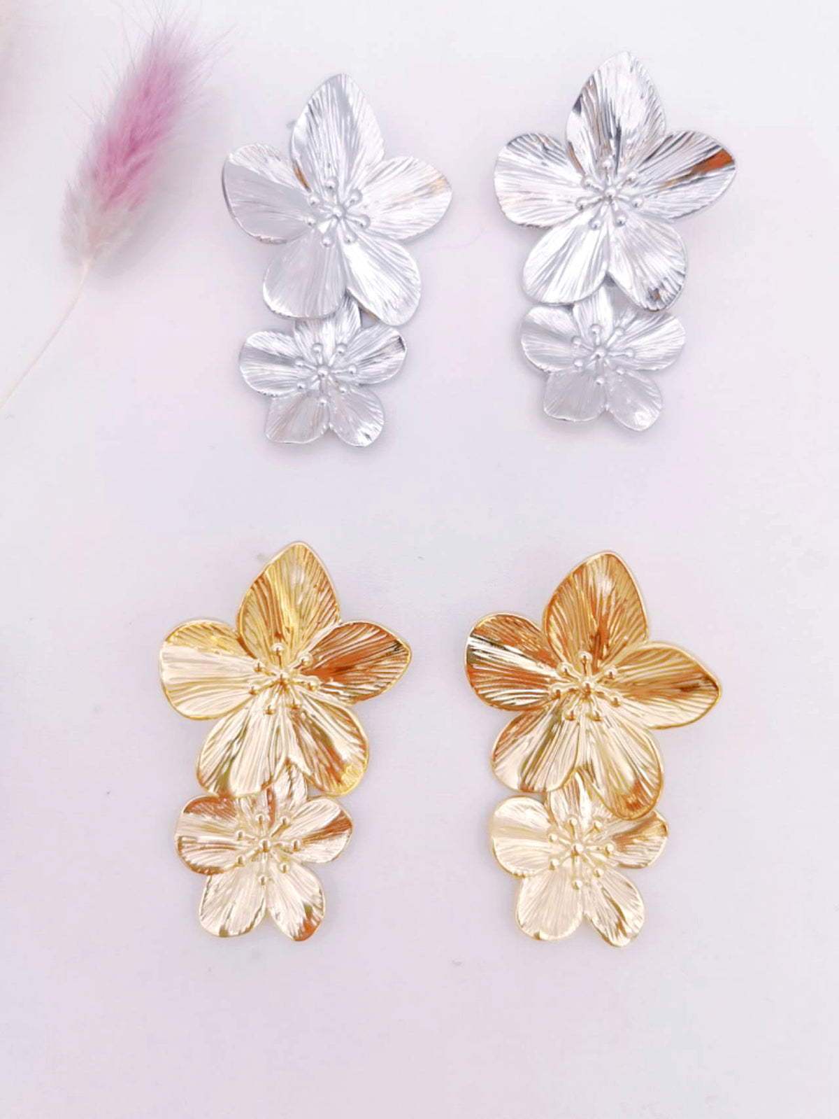 Boucles d'oreilles fleurs