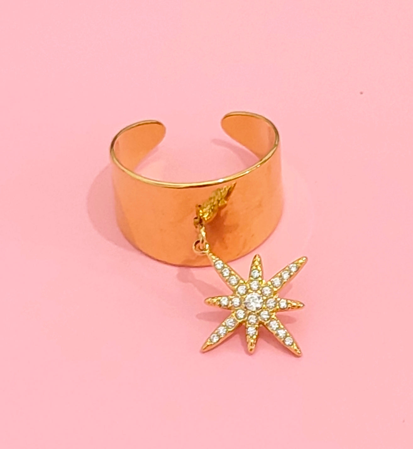 Bague dorée étoile