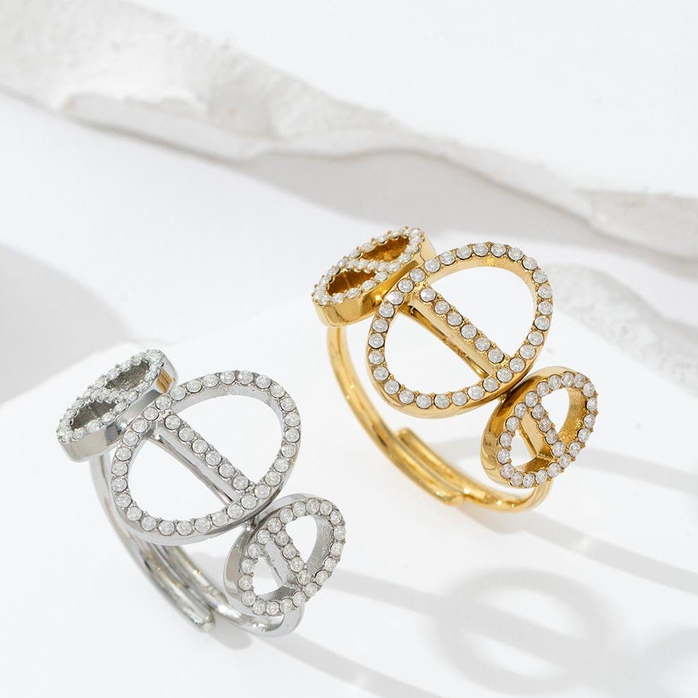 Bague mailles marine