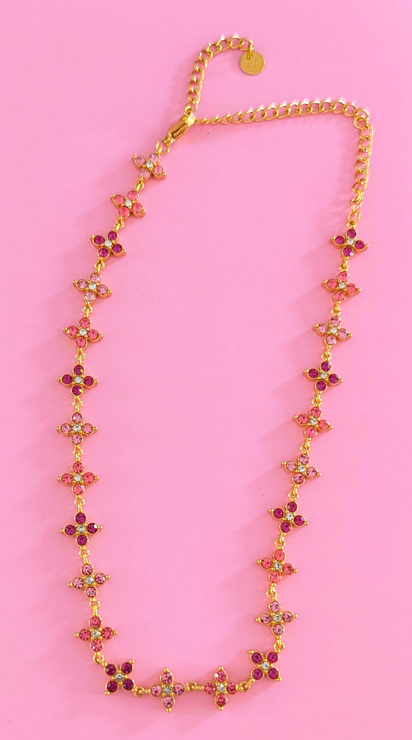 Collier doré rose