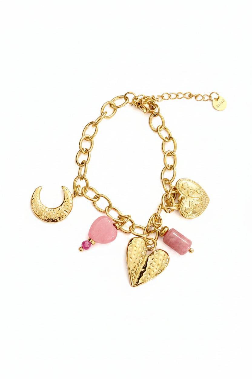 Bracelet doré breloques