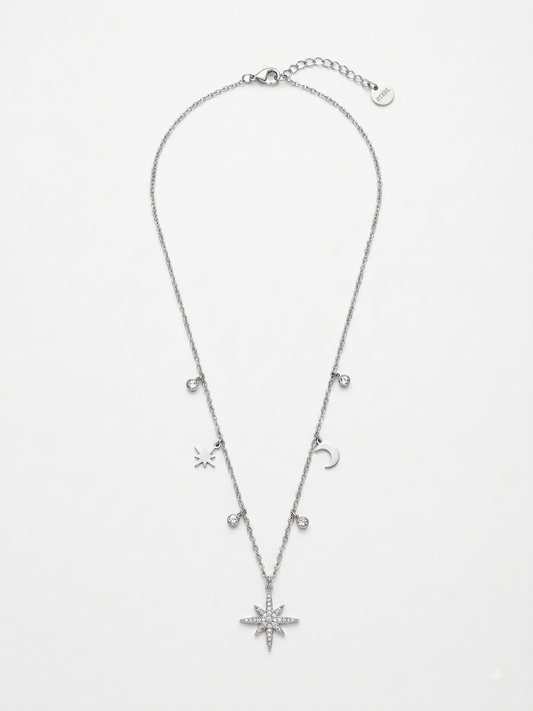 Collier argenté étoiles