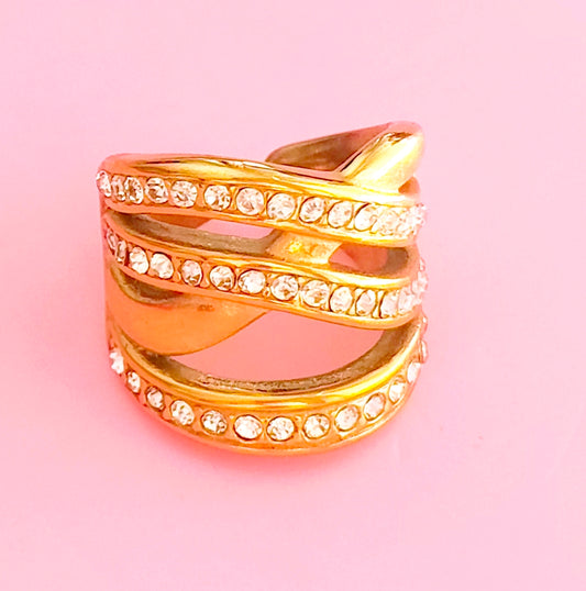 Bague dorée tendance