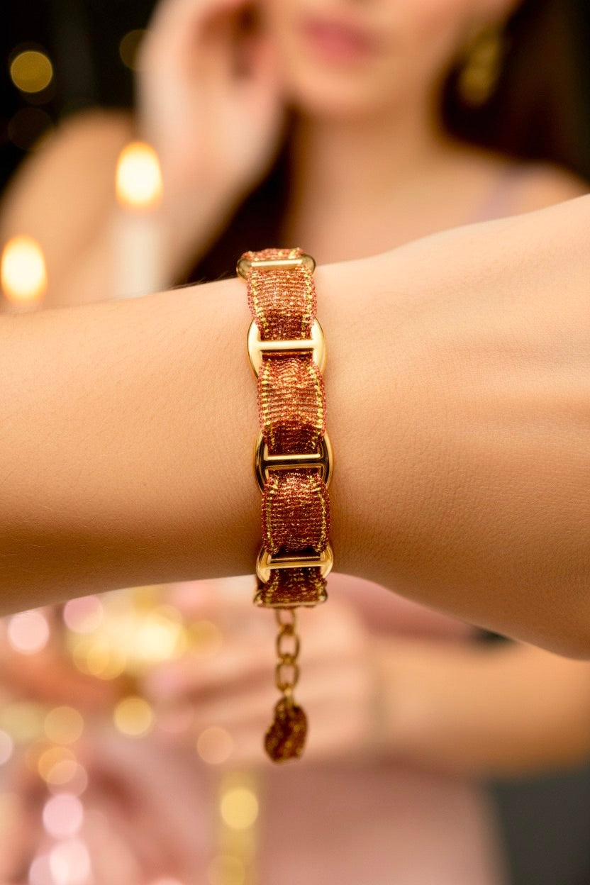 ⚡💕Jonc doré marron🍂