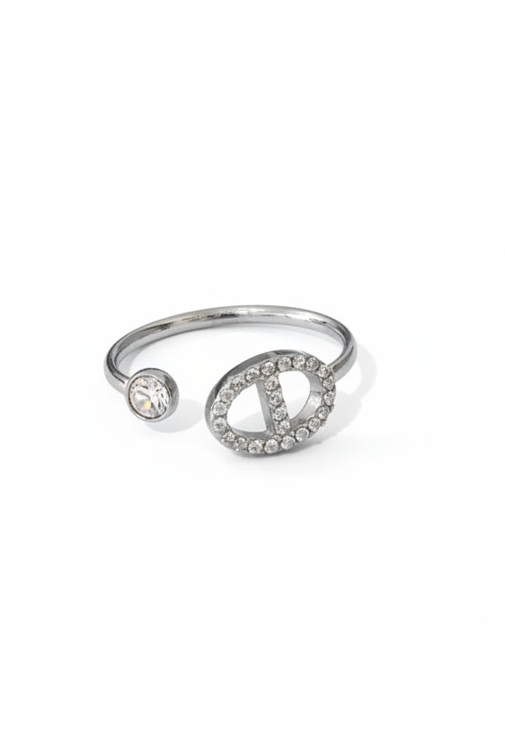 Bague argenté maille marine