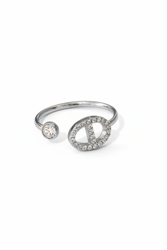 Bague argenté maille marine
