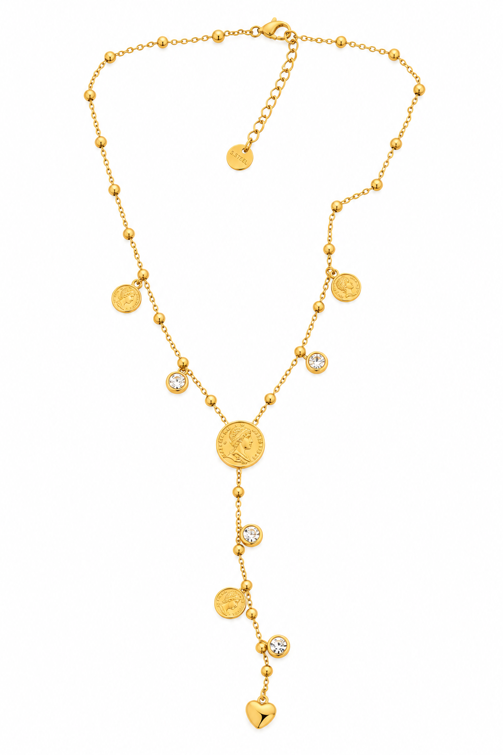 Collier doré pièces