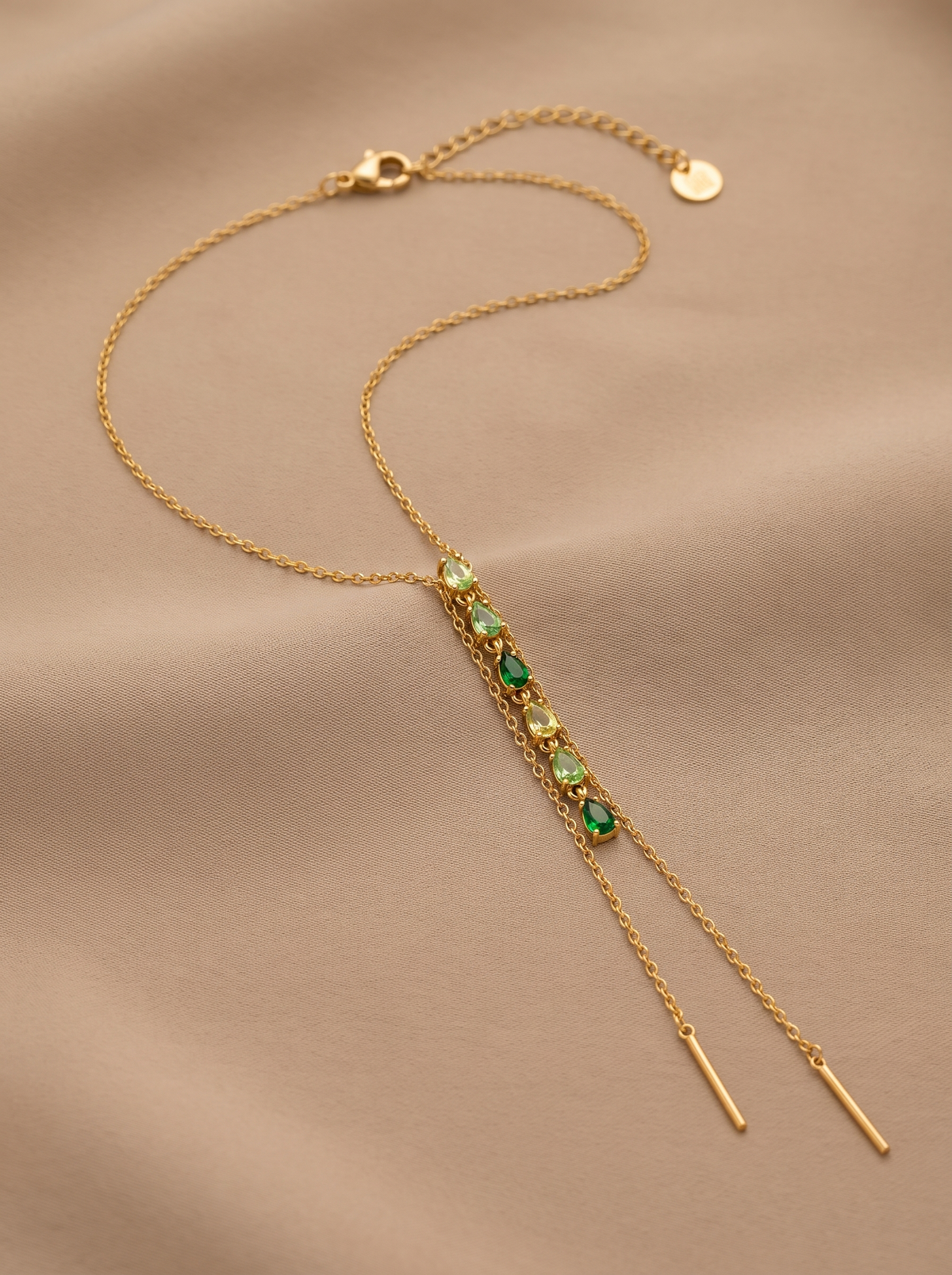 Collier doré vert