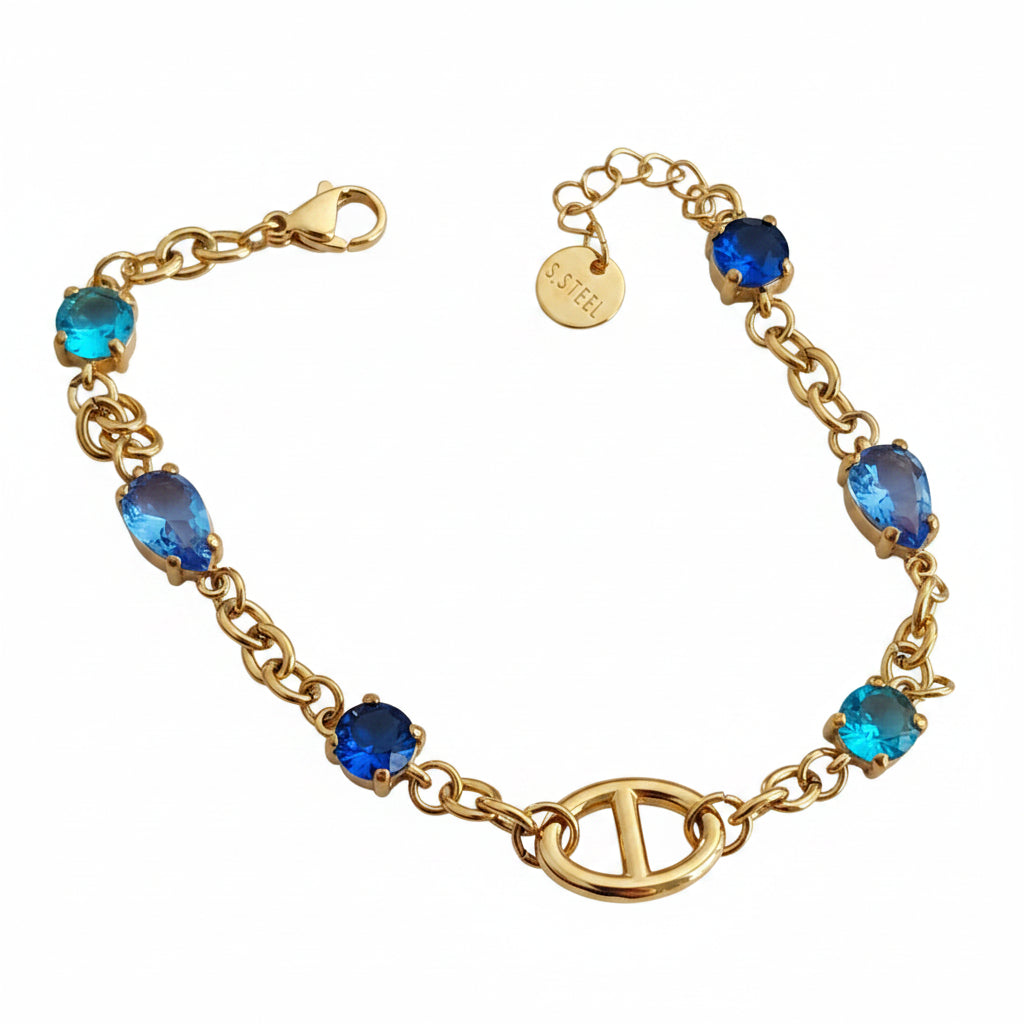 Bracelet doré maille marine