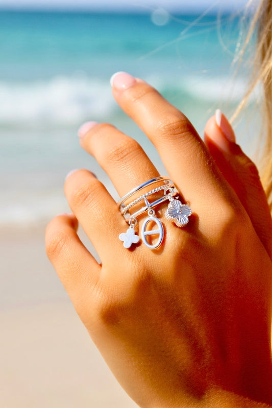 Bague argenté maille marine