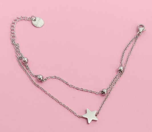 Bracelet double argenté